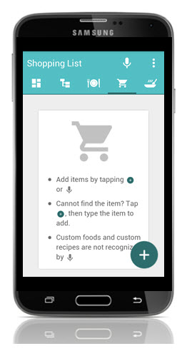Fast Tract Diet App - Shopping List